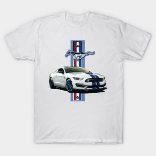 Texas Style Mustang Pony Blue T-Shirt